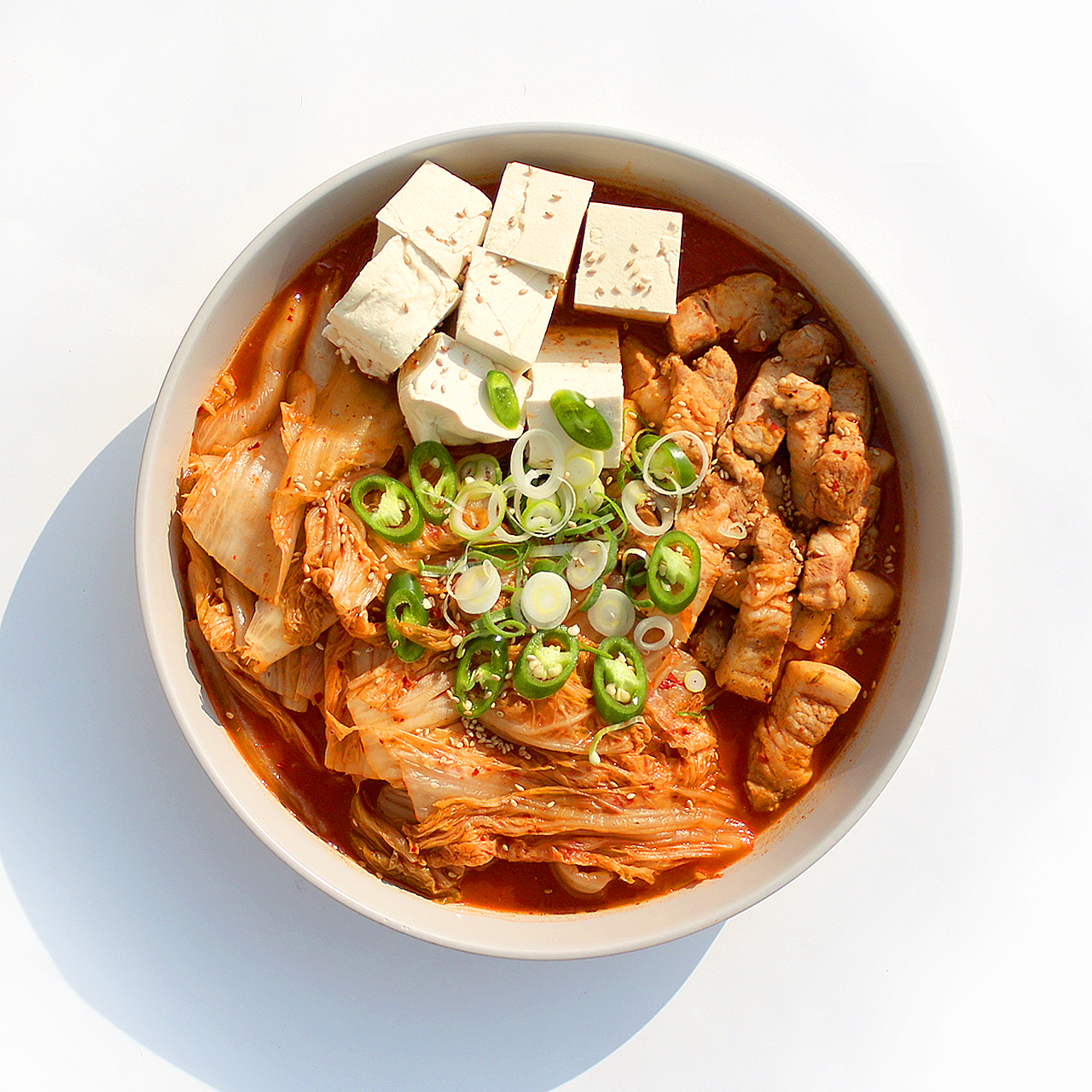 통삼겹 김치찌개